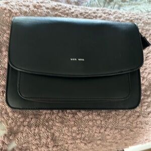 Dixie wood black crossbody purse